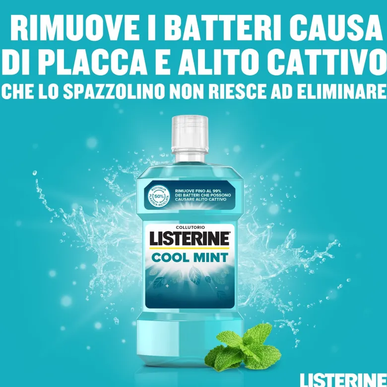 Listerine Cool Mint Collutorio alla Menta Anti Placca 500 ml