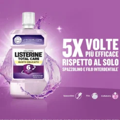 Listerine Total Care Collutorio Gusto Menta Delicato 500 ml