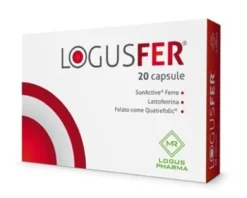 Logusfer Integratore Ferro e Acido Folico 20 Capsule
