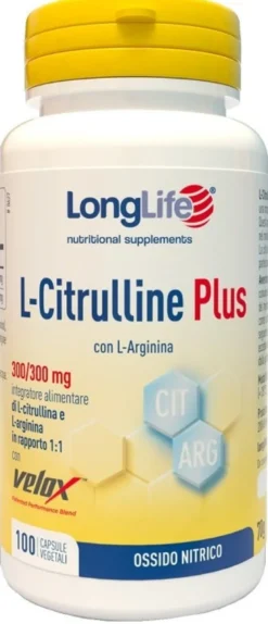 Longlife l-citrulline plus 100 capsule vegetali
