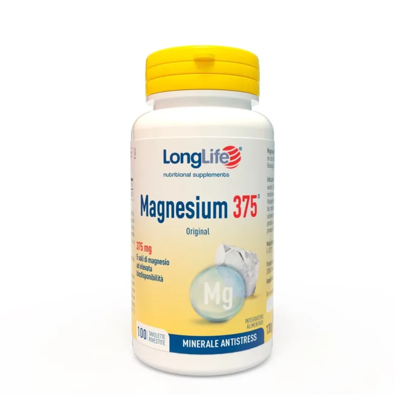Longlife Magnesium 375 Integratore Magnesio 100 Tavolette