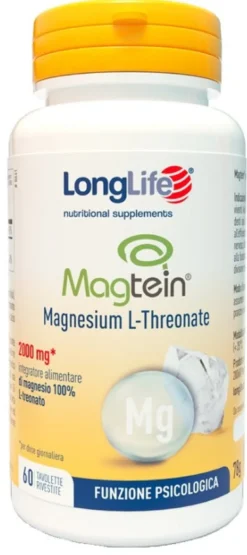 Longlife Magtein Magnesio L-threonato 60 Tavolette Rivestite