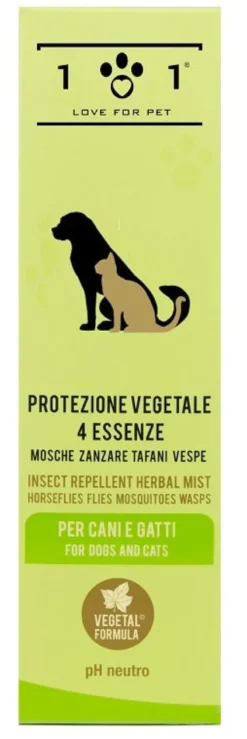 101 Love For Pet Protezione Vegetale Quattro Essenze per Cani e Gatti 250 ml