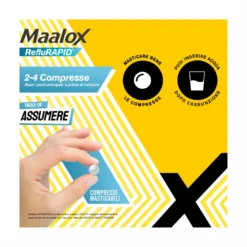 Maalox Reflurapid blocca il reflusso neutralizza il bruciore da iperacidità 40 Compresse