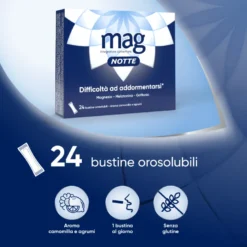 Mag Notte Integratore Sonno con Magnesio 24 Bustine
