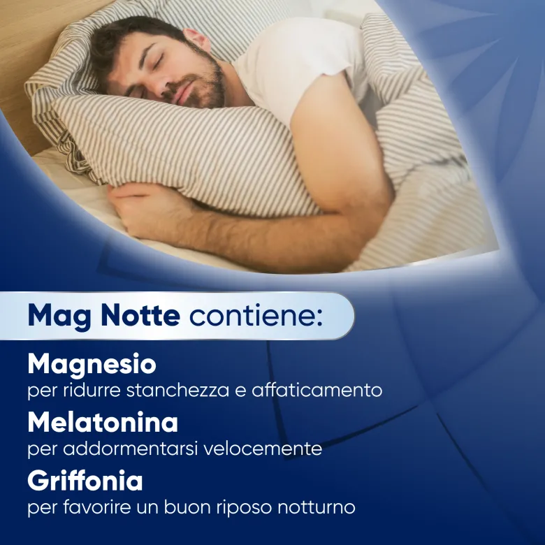 Mag Notte Integratore Sonno con Magnesio 24 Bustine