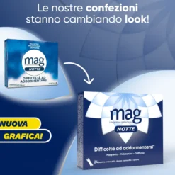 Mag Notte Integratore Sonno con Magnesio 24 Bustine