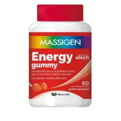 Massigen Energy Gummy Adulti Gusto Lampone 60 Caramelle
