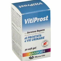Massigen Vitiprost Integratore Prostata e Vie Urinarie 30 Perle Softgel