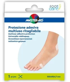 Master-aid foot care protezione adesiva multiuso ritagliabile 50x9,5 cm