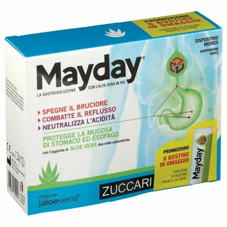 Mayday sospensione per uso orale alla menta 24 bustine 10 ml