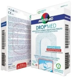 Medicazione adesiva master-aid drop med 14x14 5 pezzi