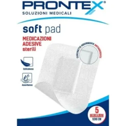 Medicazione adesiva sterile prontex soft pad 10x6 cm 5 pezzi
