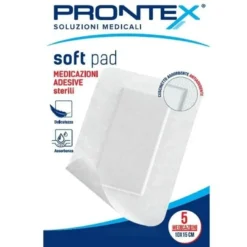 Medicazione adesiva sterile prontex soft pad 10x15 cm 5 pezzi