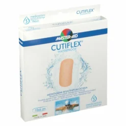 Medicazione autoadesiva trasparente impermeabile master-aidcutiflex 10x6 5 pezzi