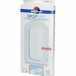 Medicazione compressa autoadesiva dermoattiva ipoallergenicaaerata master-aid drop med 10,5x18 5 pezzi