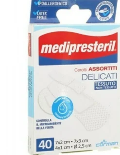 Medipresteril cerotti delicati assortiti 4 formati 40 pezzi