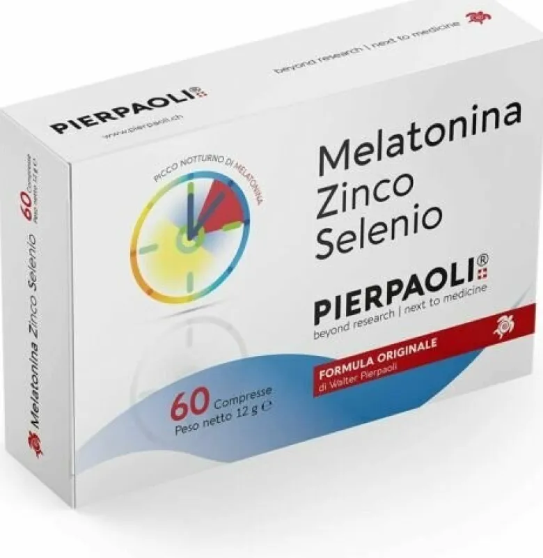 Melatonina Zinco-Selenio Pierpaoli Integratore Sonno 60 compresse