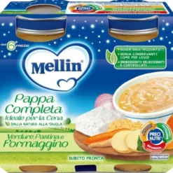 Mellin cena completa pastina verdure formaggino 2x200g