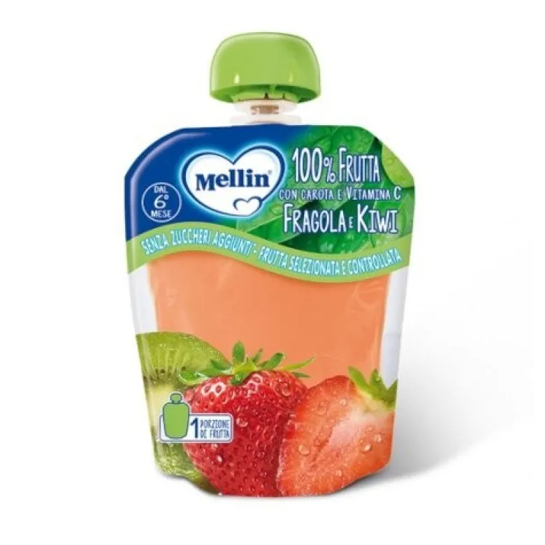 Mellin 100% fragola kiwi 90 g