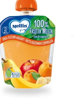Mellin merenda 100% Frutta mista con Vitamina C 90g