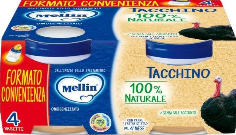 Mellin omogeneizzato tacchino 4x80 g
