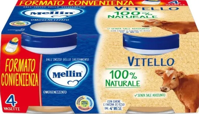 Mellin omogeneizzato vitello 4 pezzi x 80 g