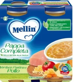 Mellin pappa completa pollo 250 g 2 pezzi