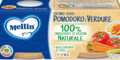 Mellin primo sugo pomodoro e verdure 2 vasetti da 80 g