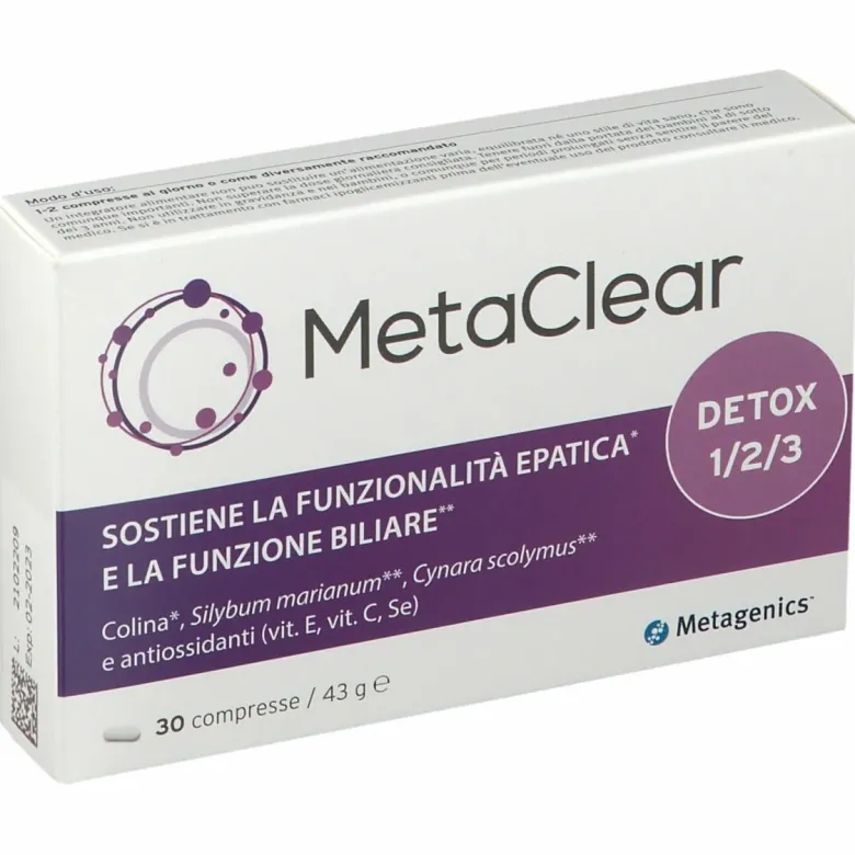 Metaclear Integratore Funzionalità Epatica 30 Compresse