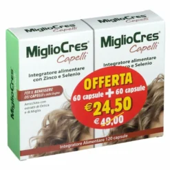 MiglioCres PROMO Integratore Benessere Capelli E Unghie 60+60 Capsule