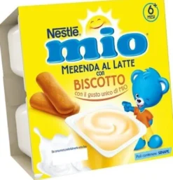 Mio merenda al latte biscotto 4 pezzi da 100 g