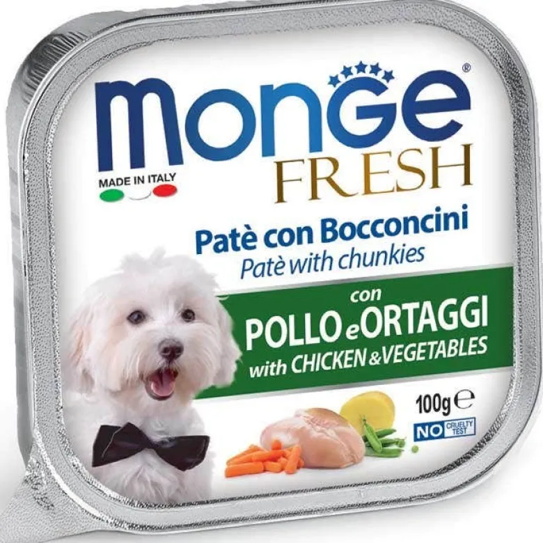 Monge Fresh Paté e Bocconcini con Pollo E Verdure