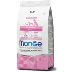 Monge Maiale Riso E Patate 12 Kg - Cibo secco per cani adulti