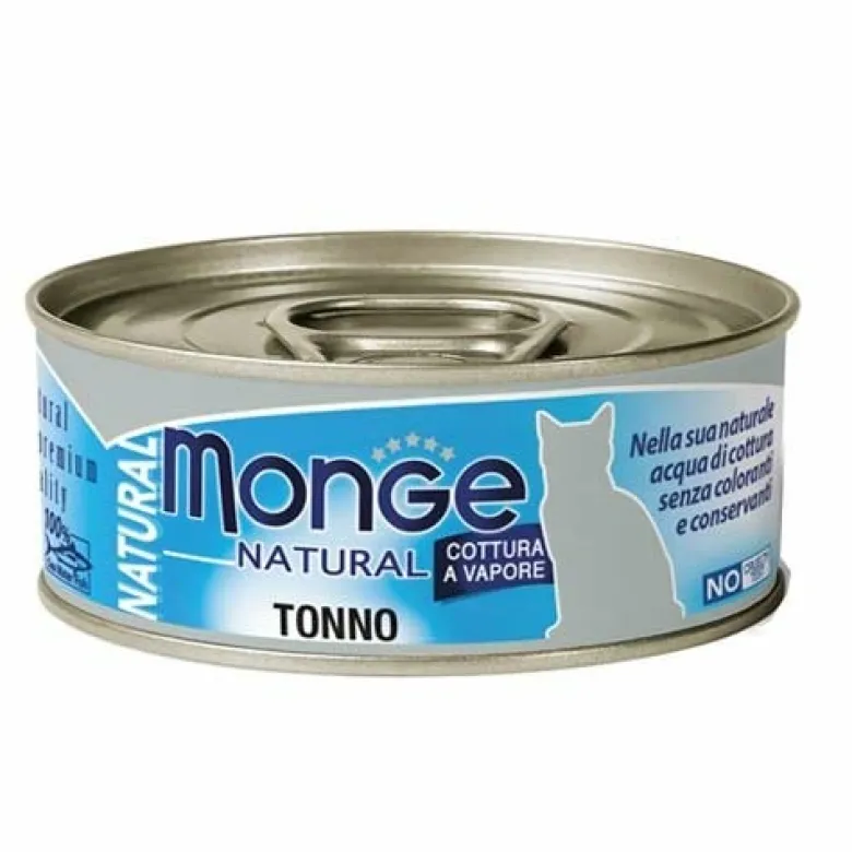 Monge Natural Quality Adult Cibo Umido Gatto ricco di Tonno 80g