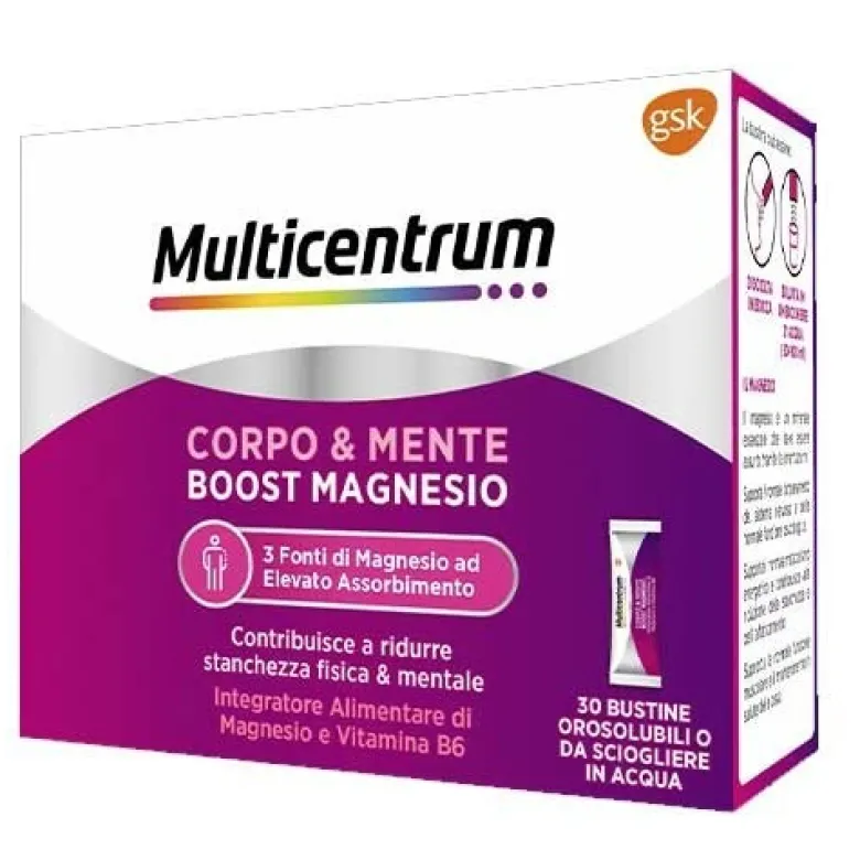 Multicentrum Corpo e Mente Boost Magnesio 30 Bustine