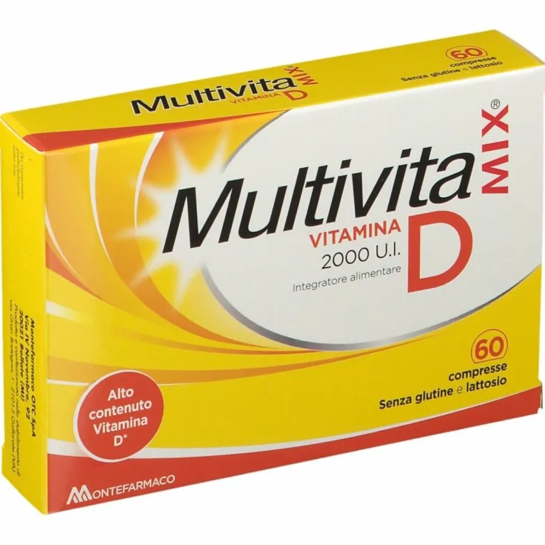 Multivitamix Vitamina D2000 UI Integratore alimentare 60 Compresse