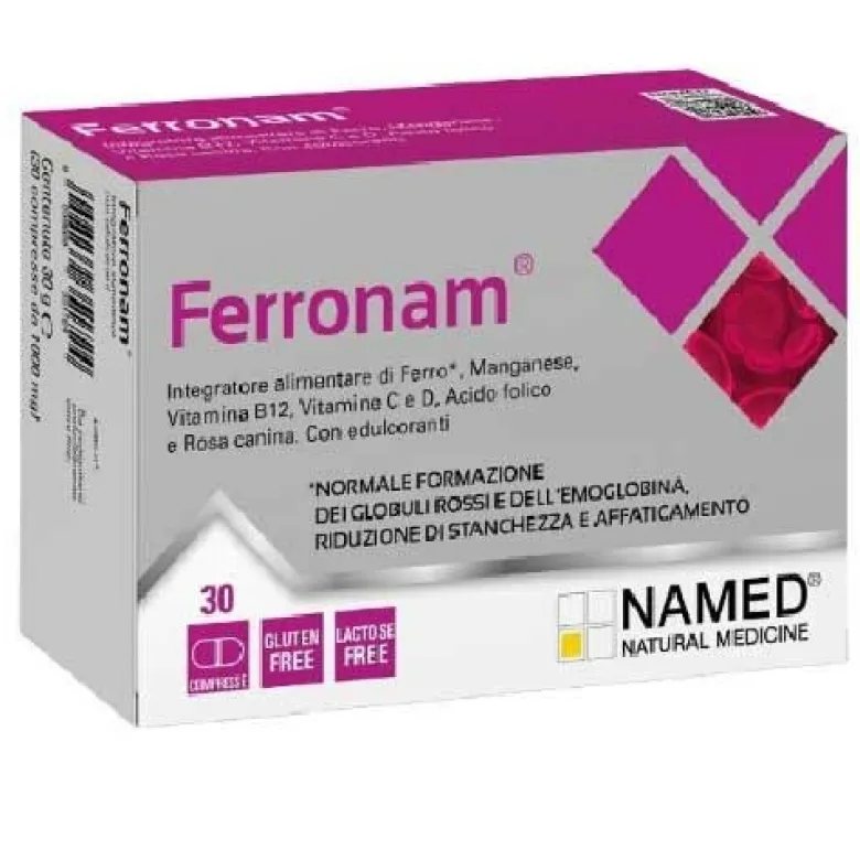 Named Ferronam Integratore Di Ferro E Vitamine 30 Compresse