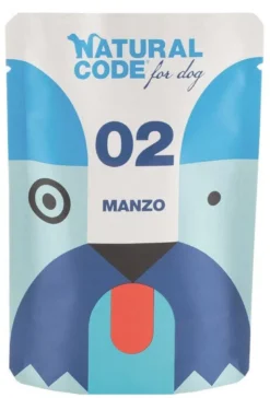 Natural code 02 manzo cani adulti busta 100g