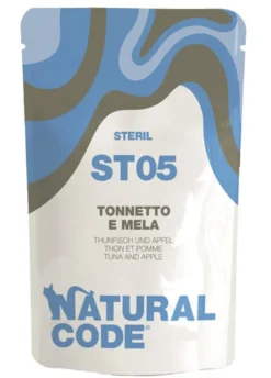 Natural Code Steril 05 Tonnetto e Mela Umido Gatto Busta 70 g