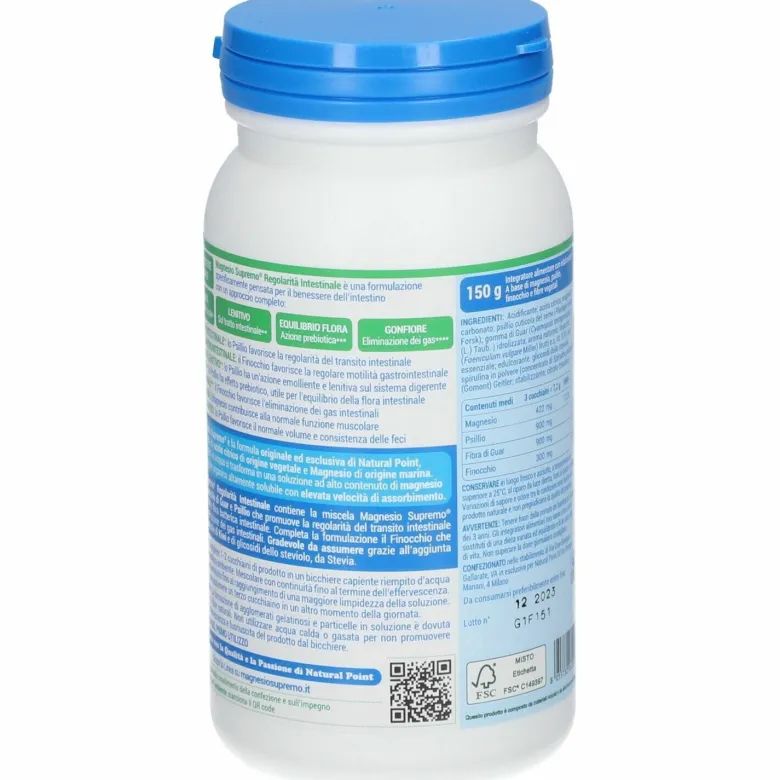 Natural Point Magnesio Supremo Regolarità Intestinale Integratore 150 g
