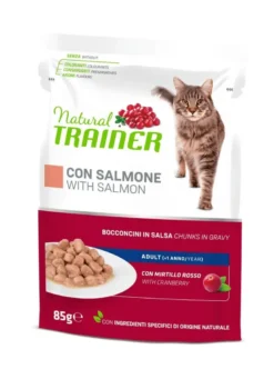Natural Trainer Cibo Umido Salmone Per Gatti Adulti Busta 85g