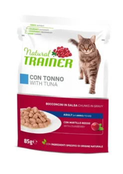 Natural trainer gatto adult con tonno bocconcini in salsa 85g