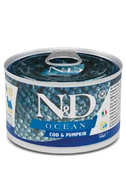 N&D Dog Ocean Cibo Umido Merluzzo E Zucca Per Cani Adulti Taglia Mini 140g