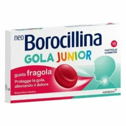 NeoBorocillina Gola Junior per Mal di Gola 15 pastiglie fragola