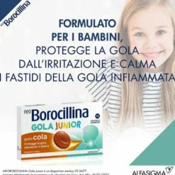 Neoborocillina gola junior per mal di gola 15 pastiglie cola