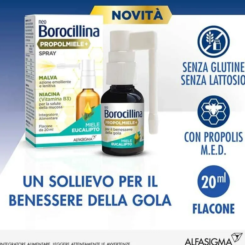NeoBorocillina Propolmiele+ Benessere Gola Spray 20ml