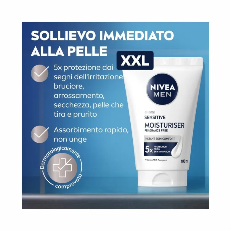 Nivea men sensitive crema idratante uomo xxl 100ml