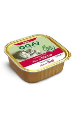 Oasy Delizioso Paté Gatto Adult Ricco di Manzo 100g