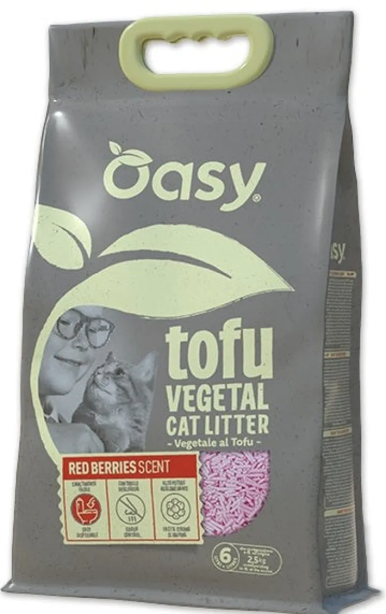Oasy Lettiera Vegetale Tofu Red Berries 6 l